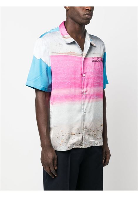 Multicolour abstract-pattern short-sleeve shirt - men BLUE SKY INN | BS2302SH034SALT